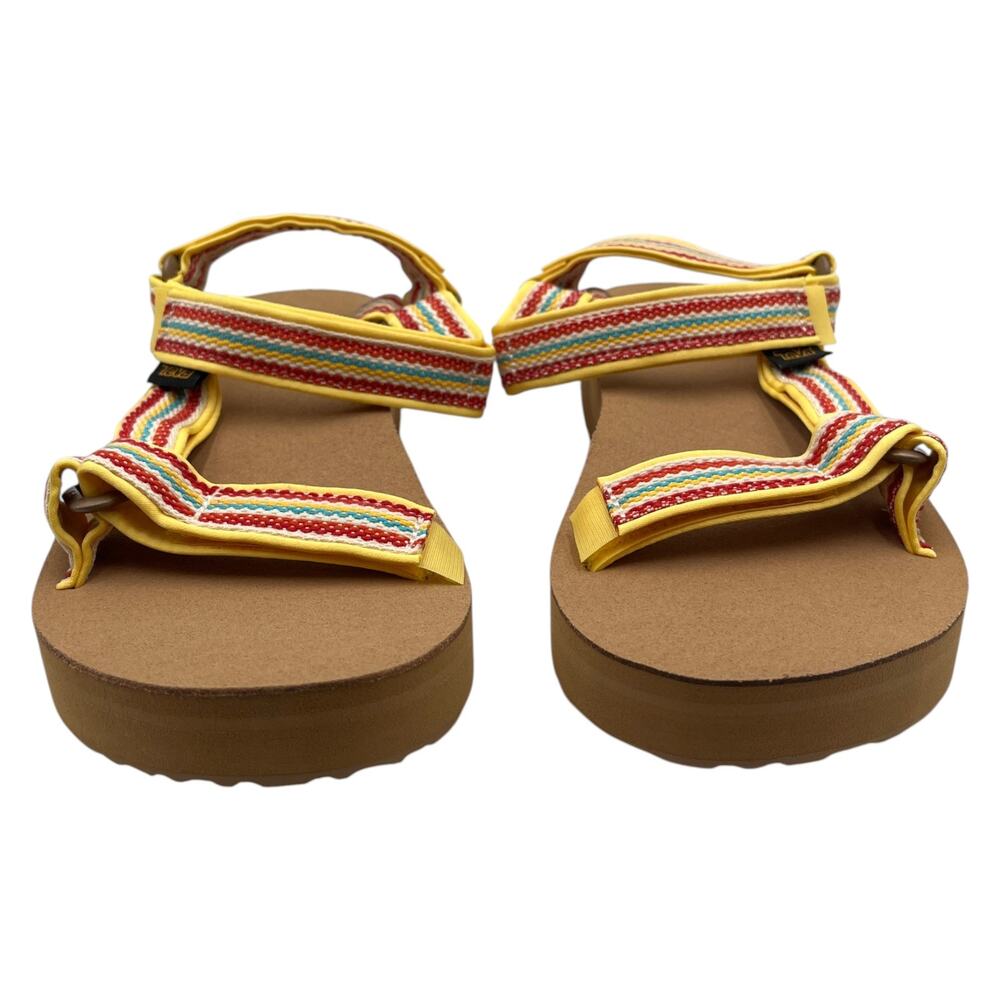 Teva Platform Sandals Midform Universal Woven Strap Outdoor Summer Yellow Size 7 - Picture 4 of 10